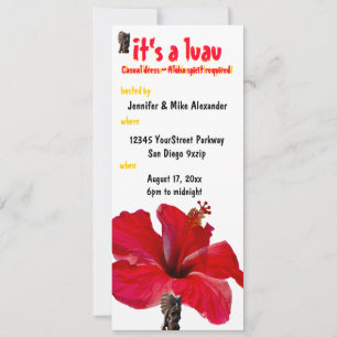 Invitation Tiki Hibiscus Luau