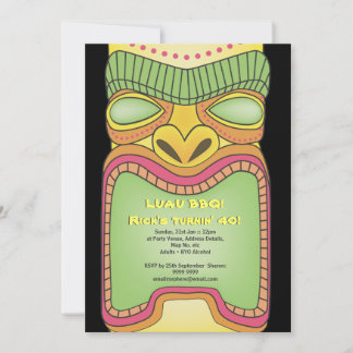 Invitation Tiki Luau Hawaiian Tropical Thème Beach Party