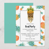 Tiki Luau Summer Pineapple Beach Graduation Party