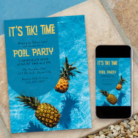 Tiki Time Pool Party 30e ou tout âge Anniversaire