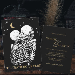 Invitation Til Cool de la mort Celestial gothique Black Gold