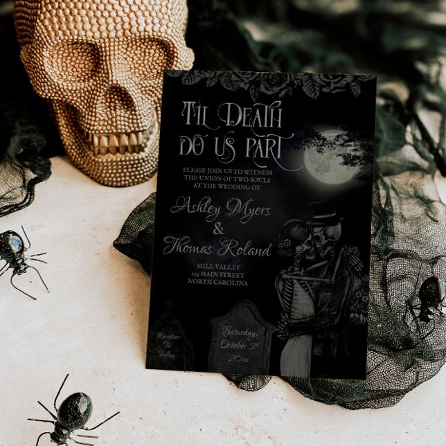 Invitation Til Death Do Us Part Gothic Halloween Wedding (Créateur téléchargé)