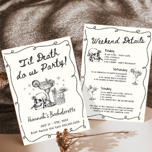 Invitation Til Death Do Us Party Bachelorette Cocktail