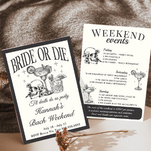 Invitation Til Death Do Us Party Bachelorette Cocktail