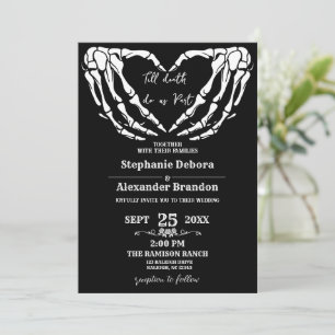 Invitation Till Death Do Us Part Halloween Mariage gothique