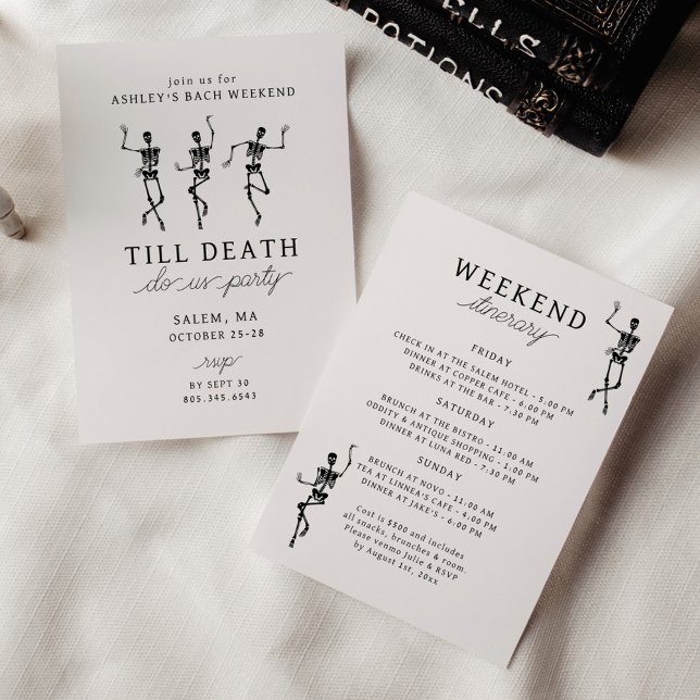 Invitation Till Death Do Us Party Bachelorette Week-end (Créateur téléchargé)