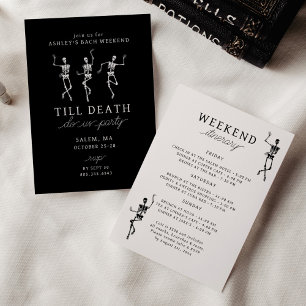 Invitation Till Death Do Us Party Bachelorette Week-end