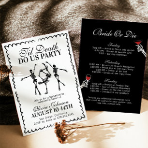 Invitation Till Death Do Us Party Bachelorette Week-end