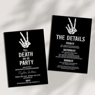 Invitation Till Death Do Us Party Bachelorette Weekend Party