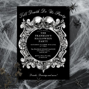Invitation Till Death Gothic Skuls Adulte Halloween Party