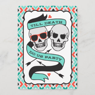 Invitation Till Death - Mariage Turquoise et Orange
