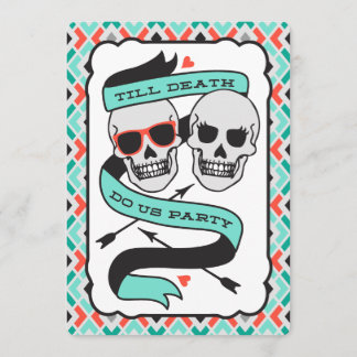 Invitation Till Death - Mariage Turquoise et Orange
