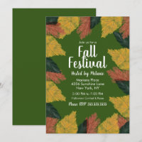 Timbre d'événement de festival d'automne Feuilles