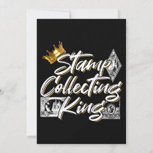 Invitation Timbre Recueillant Le Roi Pour Un Philatéliste