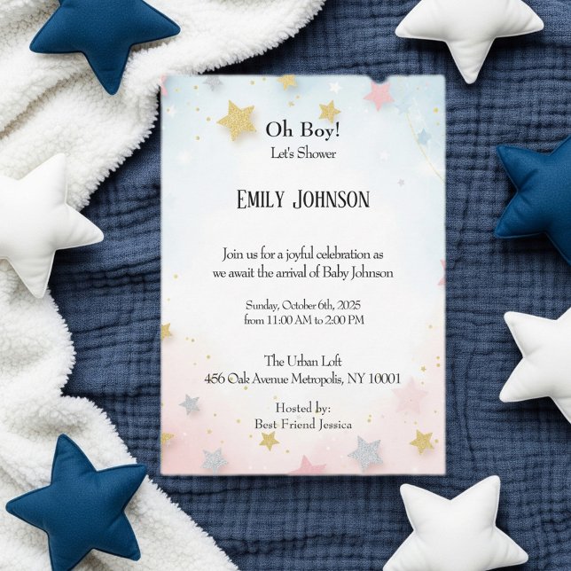 Invitation Timeless Baby Shower Invite for Her or Him (Créateur téléchargé)