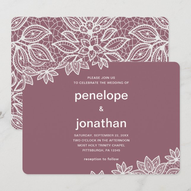 Invitation Timeless Wedding (Devant / Derrière)