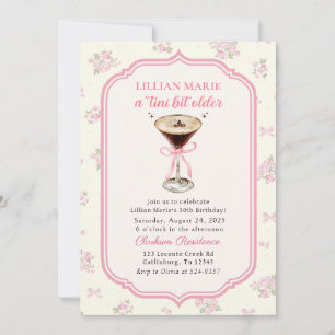 Invitation Tini Bit Ancien Espresso Martini Coquette Annivers