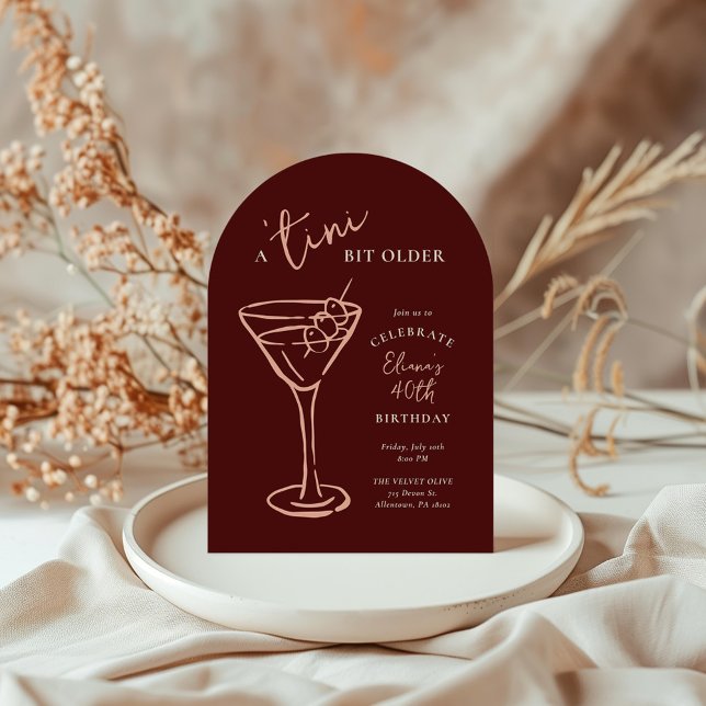 Invitation Tini Bit Anniversaire 40e fête d'anniversaire (Créateur téléchargé)
