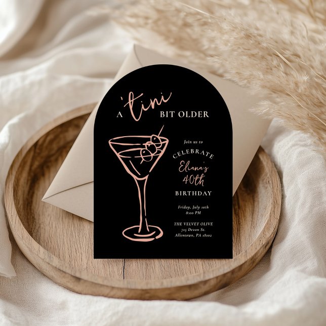 Invitation Tini Bit Anniversaire 40e fête d'anniversaire (Créateur téléchargé)