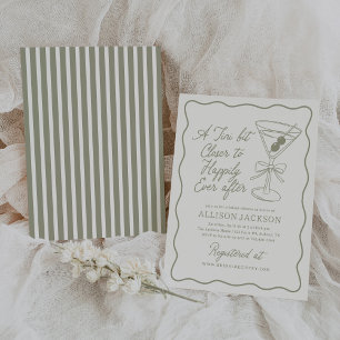 Invitation Tini Bit Closer Martini Enterrement de Vie de Jeun