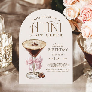 Invitation Tini Bit Older Espresso Martini Anniversaire pour 