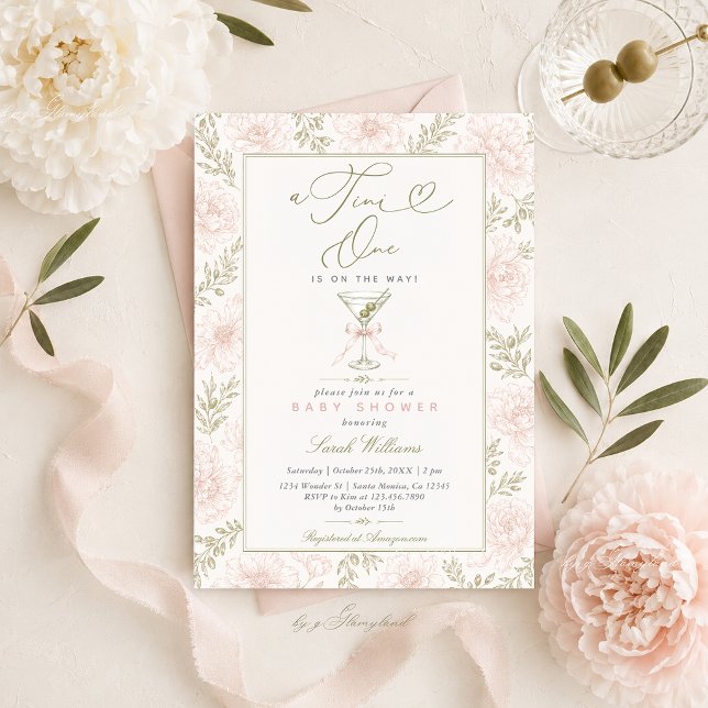 Invitation Tini One Baby Shower Fille (Créateur téléchargé)