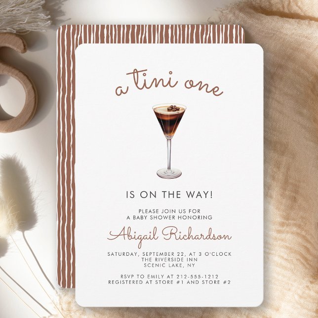 Invitation Tini One Espresso Martini Baby Shower (Créateur téléchargé)