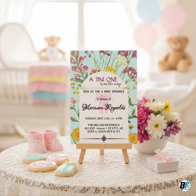 Invitation Tini One | Espresso Martini Baby shower Élégant (Créateur téléchargé)