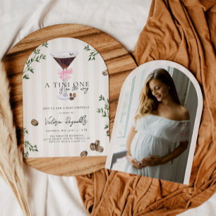 Invitation Tini One   Fête Prénatale Espresso Martini