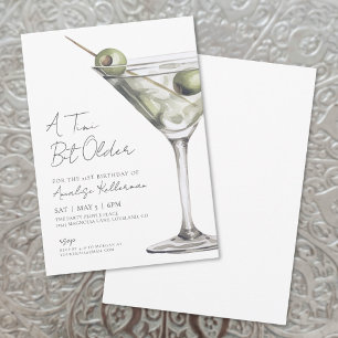 Invitation Tini un peu plus âgé Martini Fête d'anniversaire a