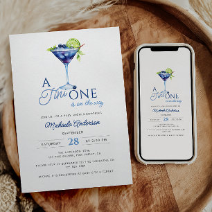 Invitation Tini Un Sur Le Chemin Aquarelle Martini Baby Showe