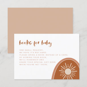 Invitation TINLEY Boho Terracotta Rainbow Books for Baby Card