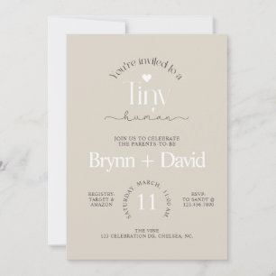 Invitation TINY Baby shower humain, Baby shower, moderne,
