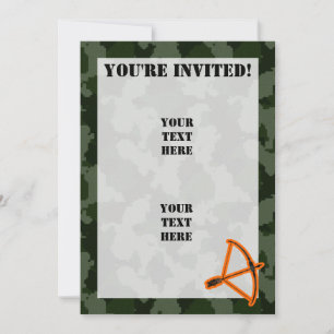 Invitation Tir à l'arc en camo