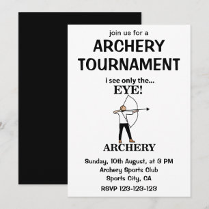 Invitation Tir à l'arc Sports Bow Arrow Tir à l'arc