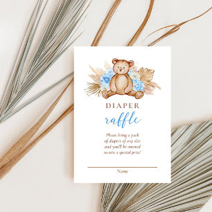 Invitation Tirage au sort de couche en herbe de Pampas Ourson