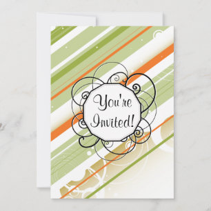 Invitation Tirage Citrus Moderne Rétro avec Monogramme