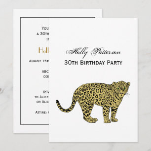 Invitation Tirage de chats tachetés au léopard vintage