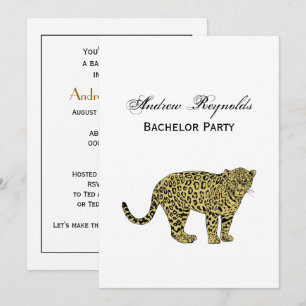 Invitation Tirage de chats tachetés au léopard vintage