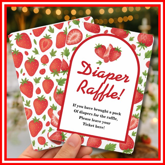 Invitation Tirage de couche Strawberry Berry Sweet Game (Créateur téléchargé)