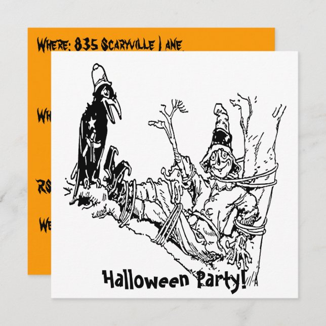 Invitation Tiret d'écusson associé à l'arbre (Devant / Derrière)