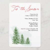 Tis l'invitation de fête de vacances d'hiver de