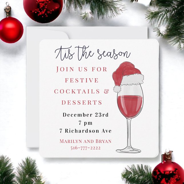 Invitation Tis the Season Holiday Cocktail Party (Créateur téléchargé)