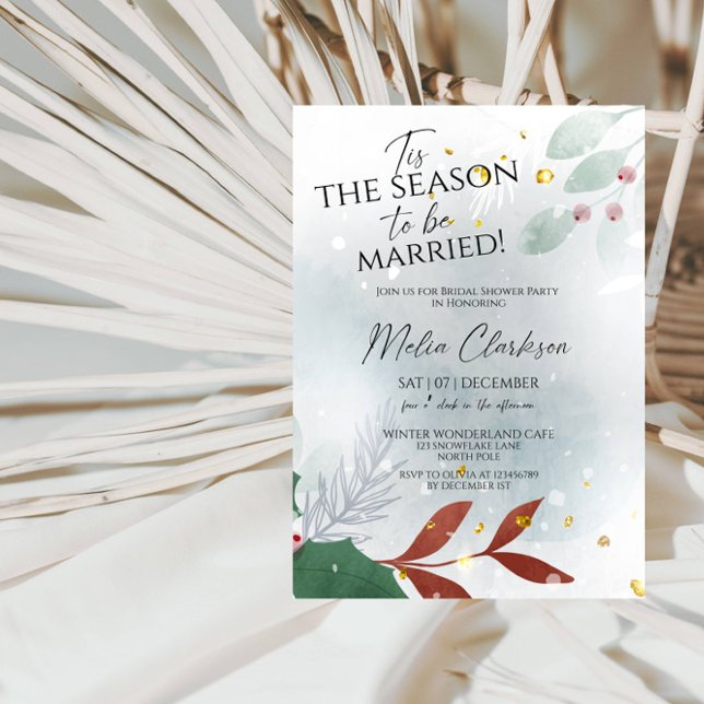 Invitation Tis the Season to Be Married Xmas Bridal Shower  (Créateur téléchargé)