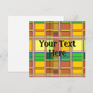 Invitation Tissu coloré des Caraïbes Madras Tartan