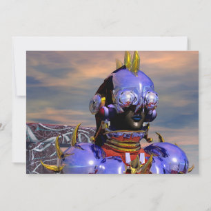Invitation TITAN CYBORG PORTRAIT Blue Science Fiction, Scifi