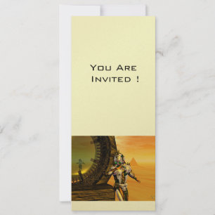 Invitation TITAN DANS LE DÉSERT D'HYPERION, or métallique