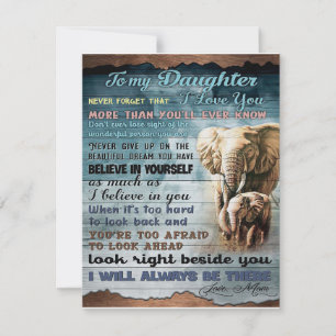 Invitation To My Daughter, poison For Kid, lettre To Daughter