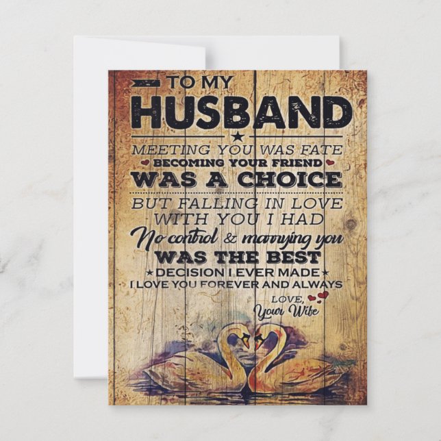 Invitation To my Husband Decor | Anniversary Present (Devant)