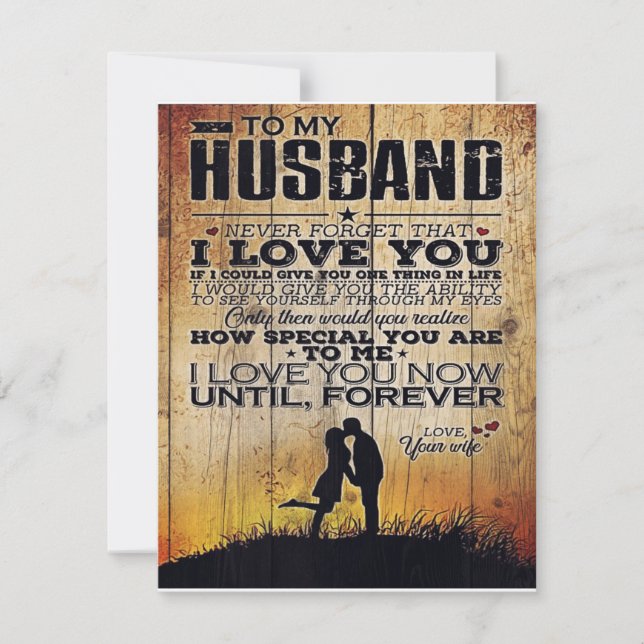 Invitation To My Husband Letter, Lovely Quotes Gift (Devant)